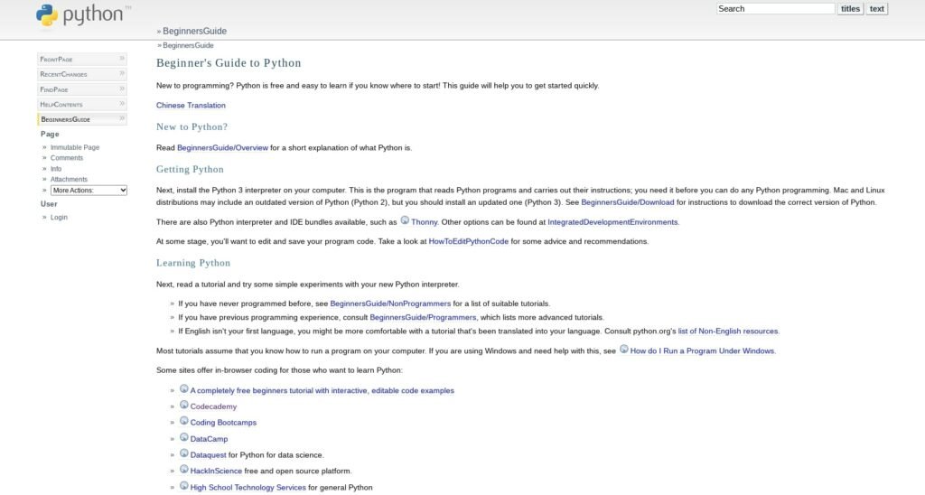 Le guide du débutant Python