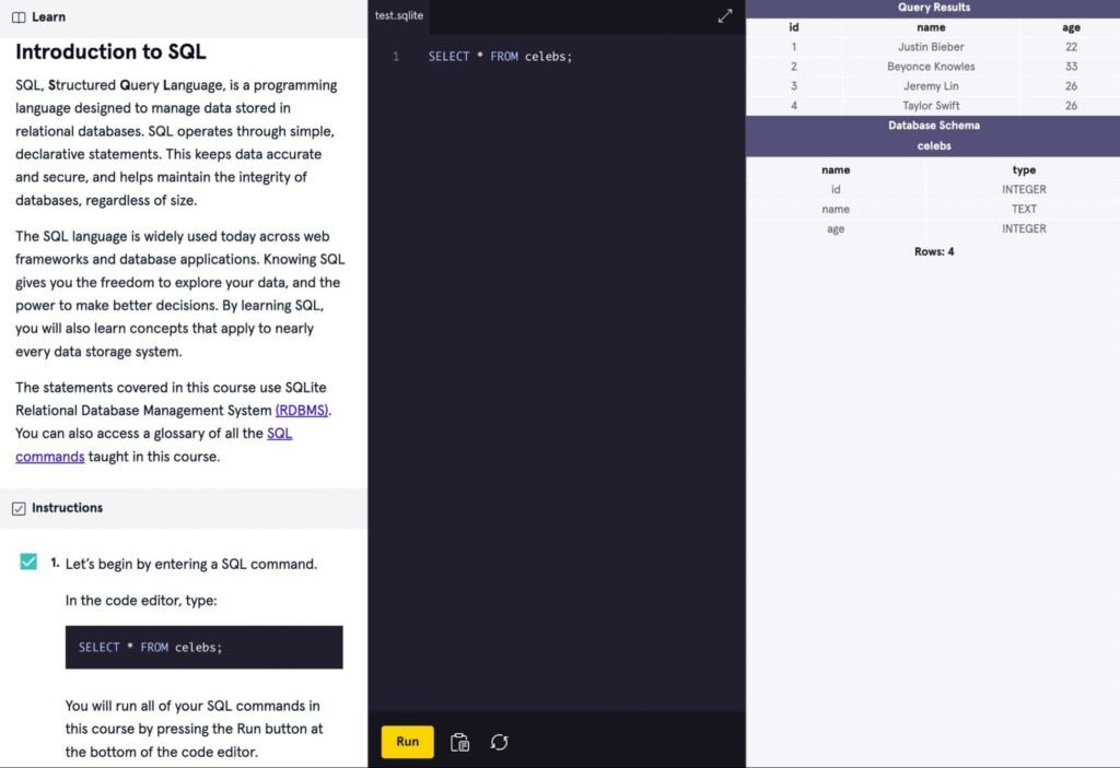 Module de cours Codecademy