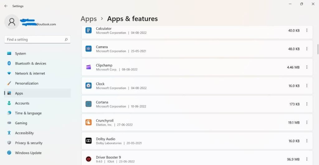 Applications et fonctionnalités