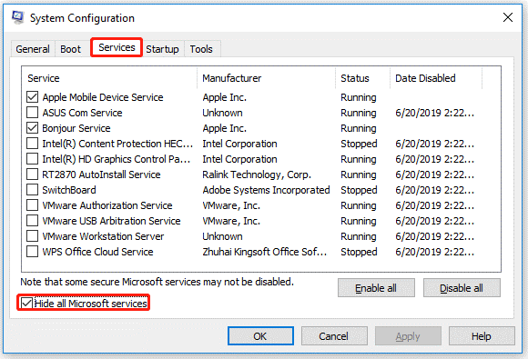 Configuration du système