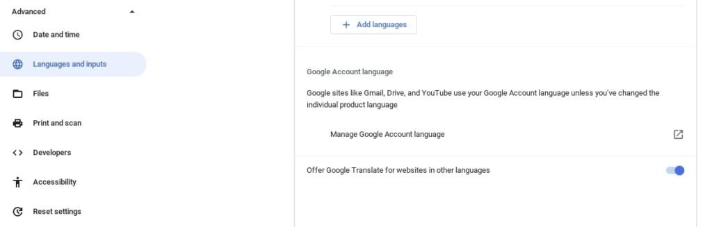 L'option Proposer Google Traduction dans Chrome