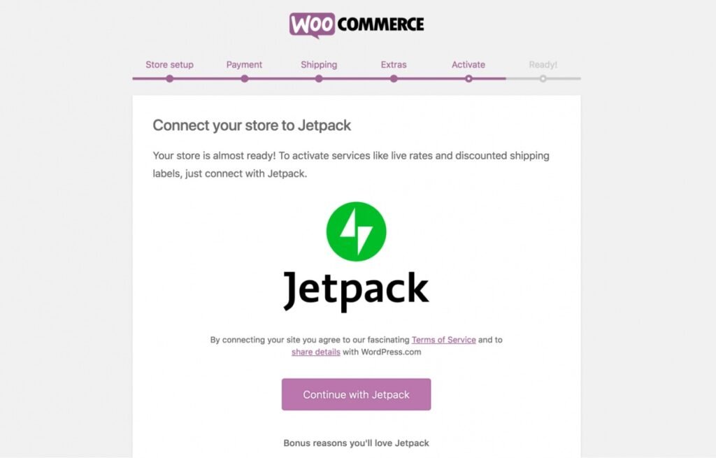 connecter WooCommerce à Jetpack