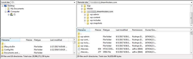 édition de fichiers dans un client FTP